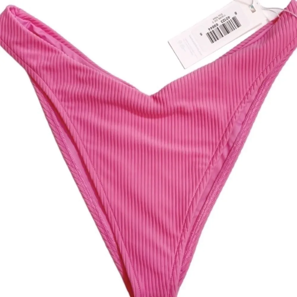 FRANKIE'S BIKINIS Enzo Cheeky Bikini Bottom Cherub Women's Ribbed Size L…